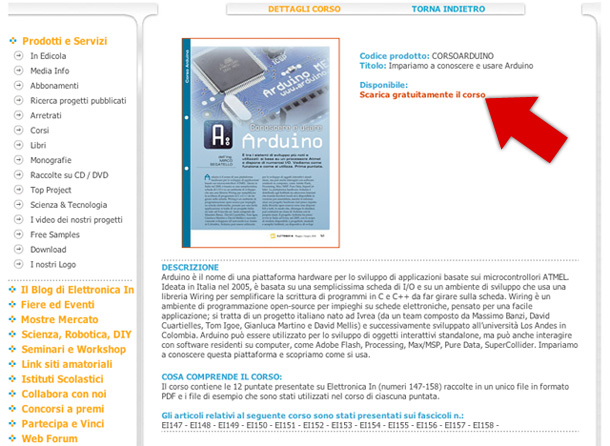 Come scaricare il corso di Arduino di Elettronica In | Michele Maffucci