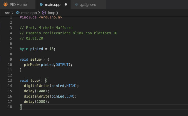 Programmare Arduino con Platform IO | Michele Maffucci