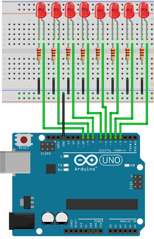 Arduino: controllo sequenziale uscite digitali | Michele Maffucci