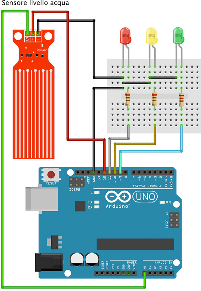Arduino: water sensor | Michele Maffucci